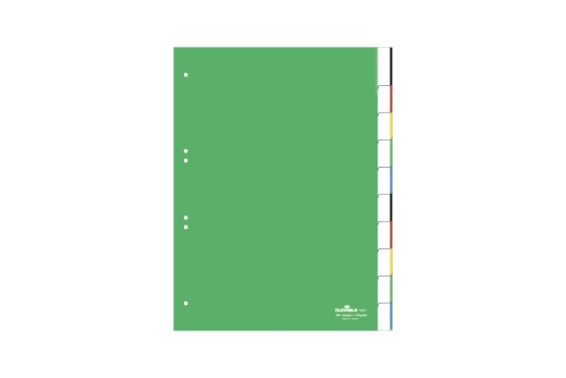 DURABLE Ordnerregister Folie Tabe blanko f A4 10Blatt grün