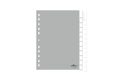 DURABLE Ordnerregister PP Tabe blanko f A4 12Blatt grau