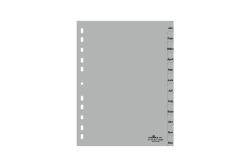 DURABLE Monatsregister A4 Jan-Dez PP volldeck. grau