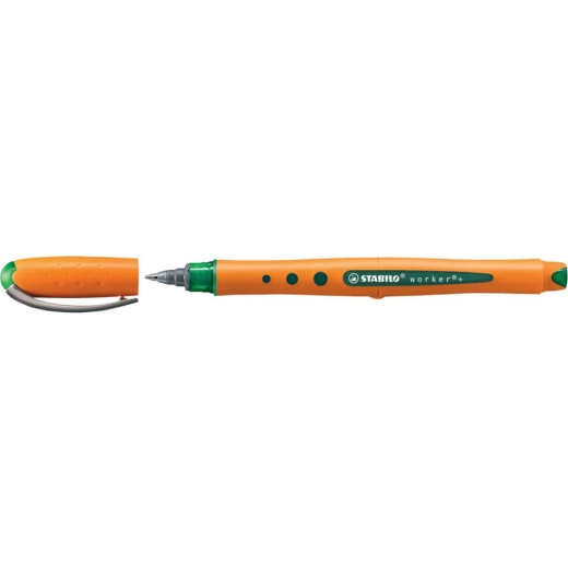 Tintenroller - worker+ - fein - Einzelstift - grün