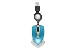 Verbatim USB Maus Go Mini Optical Travel caribbean Blue...