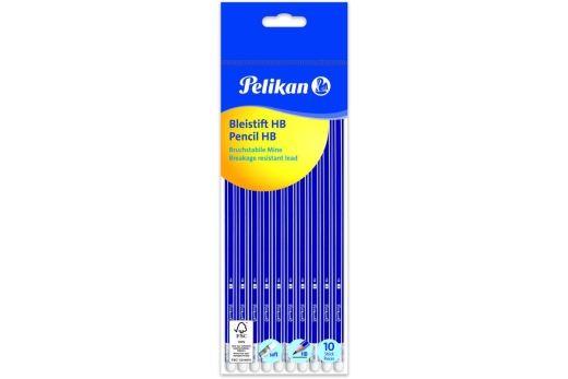 Pelikan Bleistift HB sechsant FSC 10er Polybag