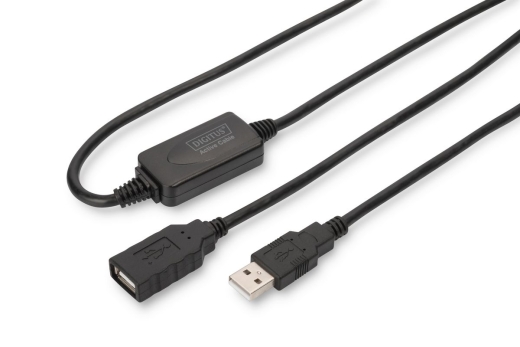 DIGITUS USB 2.0 Verlängerungskabel Aktiv Typ A -A St/Bu 15m