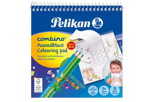 Pelikan Malblock Combino 15x15cm 15 Blatt spiral