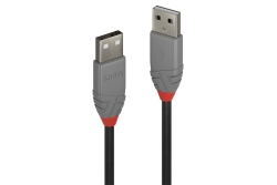 LINDY USB 2.0 Kabel Typ A/A Anthra Line M/M 0.2m