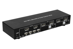 Techly KVM Switch, 4 Port, Display Port 1.2