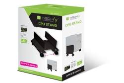 Techly PC Wagen mit Rollen, Metall, schwarz
