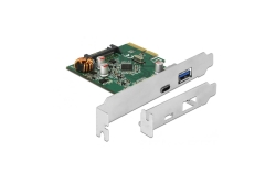 DELOCK PCI Expr. Card > 1x USB-C + 1x USB-A USB3.1 Gen 2