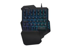 Logilink Einhand-Gaming Tastatur, beleuchtet, schwarz
