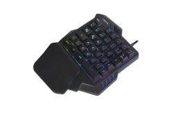 Logilink Einhand-Gaming Tastatur, beleuchtet, schwarz