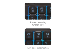 Logilink Einhand-Gaming Tastatur, beleuchtet, schwarz