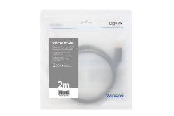 Logilink Displayport-Kabel 1.4 DP->DP M/M 8K/60Hz 2m schwarz