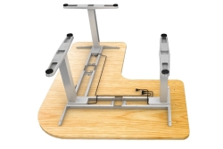 Equip Schreibtischgestell Triple Motor elek. 150Kg L-Form ws lite Retail