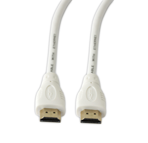Techly HDMI High Speed Kabel mit Ethernet, M/M, 0.5m, weiß