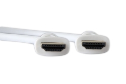 Techly HDMI High Speed Kabel mit Ethernet, M/M, 0.5m, weiß