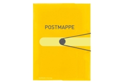 Herlitz Gummizugmappe A4 PP Postmappe transparent gelb