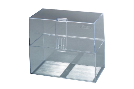 Herlitz Karteikasten A6 leer transparent für 300 Karten