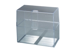Herlitz Karteikasten A6 leer transparent für 300 Karten