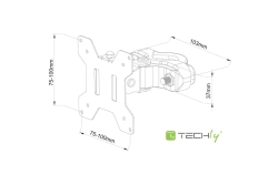 Techly Masthalterung für 13-30 Monitore, Schwarz