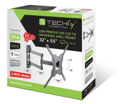 Techly Wandhalterung für 1 Display 32-55 slim