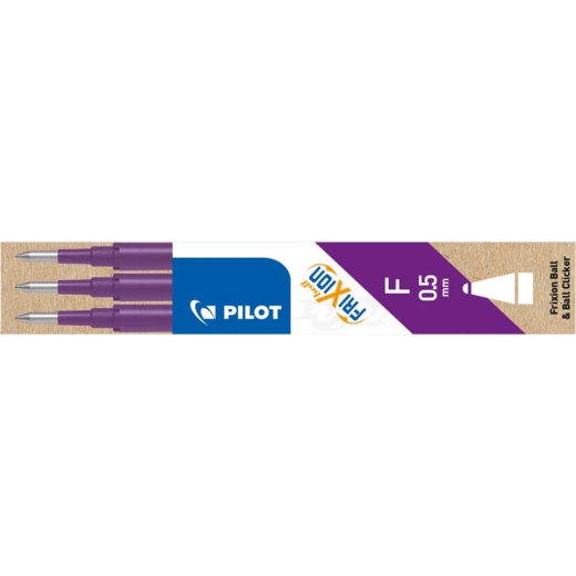 Tintenrollermine FriXion BLS-FR5 - 0,3 mm, violett, 3er Pack