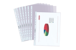 Herlitz Prospekthülle A4 genarbt Premium 100er Packung