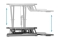 DIGITUS Schreibtischaufsatz verstellbar 95x61x11-46cm schw.