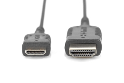 DIGITUS HDMI Anschlusskabel, C-A, HighFlex St/St, 2.0m, sw
