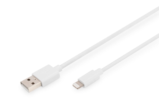 DIGITUS Datenkabel Apple Lightning->USB A St/St MFI 1m weiss