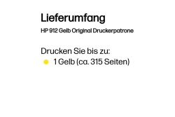 HP 912 Gelb Tintenpatrone 2,93ml