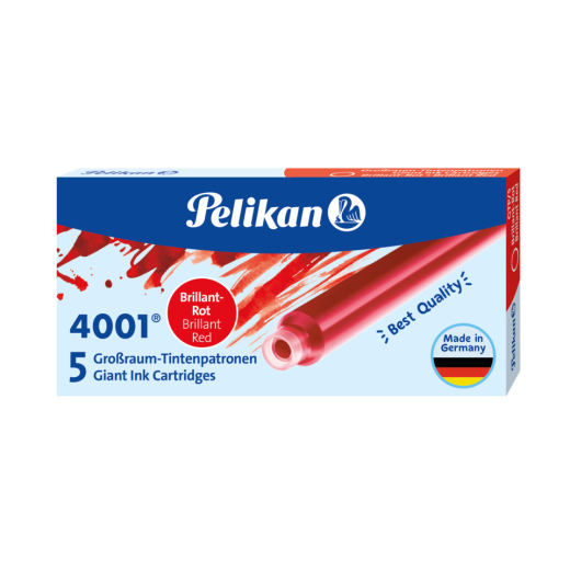 Tintenpatrone 4001® GTP/5 - brillant-rot, 5 Patronen