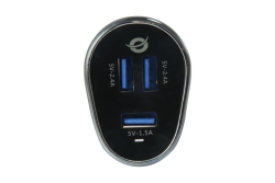 CONCEPTRONIC KFZ-Ladegerät 3-Port 3xUSB-A 31.5W sw