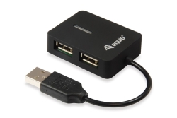 Equip 4-Port USB-A2.0-Hub->4xUSB-A 2.0 Reiseversion 480Mbps