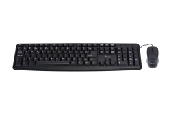 Equip Kombi Kabelgebunden Tastatur+Maus ES schwarz 1.35m