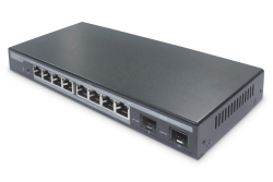 DIGITUS Switch 8-Port Gigabit 86W PoE + 2 SFP Ports schwarz