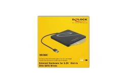 DELOCK externes Gehäuse 5.25 Slot-In Slim SATA...