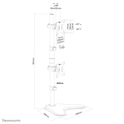Neomounts TIS 10-32 2TFT 2Gelenke schw. Max.8KG