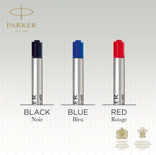 Parker Kugelschreibermine (1 Stück) | breite Spitze | schwarze QUINKflow Tinte