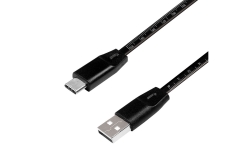 Logilink USB 2.0 Kabel zu USB-C Stecker, schwarz, 1,0m