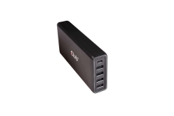 Club3D Schnellladegerät 1xUSB Typ C, 4xUSB Typ A, PD...