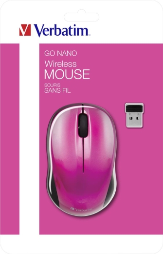 Verbatim USB Maus Go Nano Wireless hot pink retail