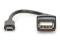 DIGITUS USB 2.0 Adapter OTG, Typ Mini B - A St/Bu 0,2m