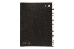 PAGNA Pultordner Classic 12 Fächer 1-12/Jan-Dez schwarz