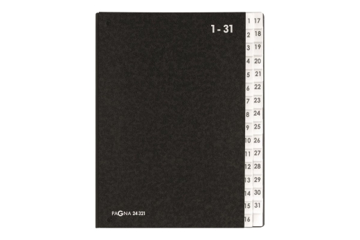 PAGNA Pultordner Classic 32 Fächer 1-31 schwarz