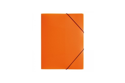 PAGNA Gummizugmappe A4 PP 3 Einschlagklappen orange