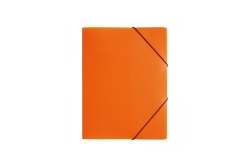 PAGNA Gummizugmappe A4 PP 3 Einschlagklappen orange