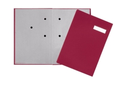 PAGNA Unterschriftsmappe Stoffeinband 20 Fächer rot