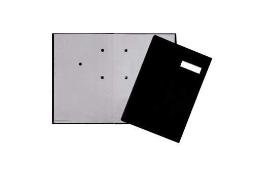 PAGNA Unterschriftsmappe Stoffeinband 20 Fächer schwarz