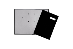 PAGNA Unterschriftsmappe Stoffeinband 20 Fächer schwarz