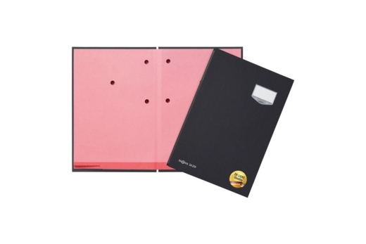 PAGNA Unterschriftsmappe DE LUXE Stoffeinband 20 Fächer schw
